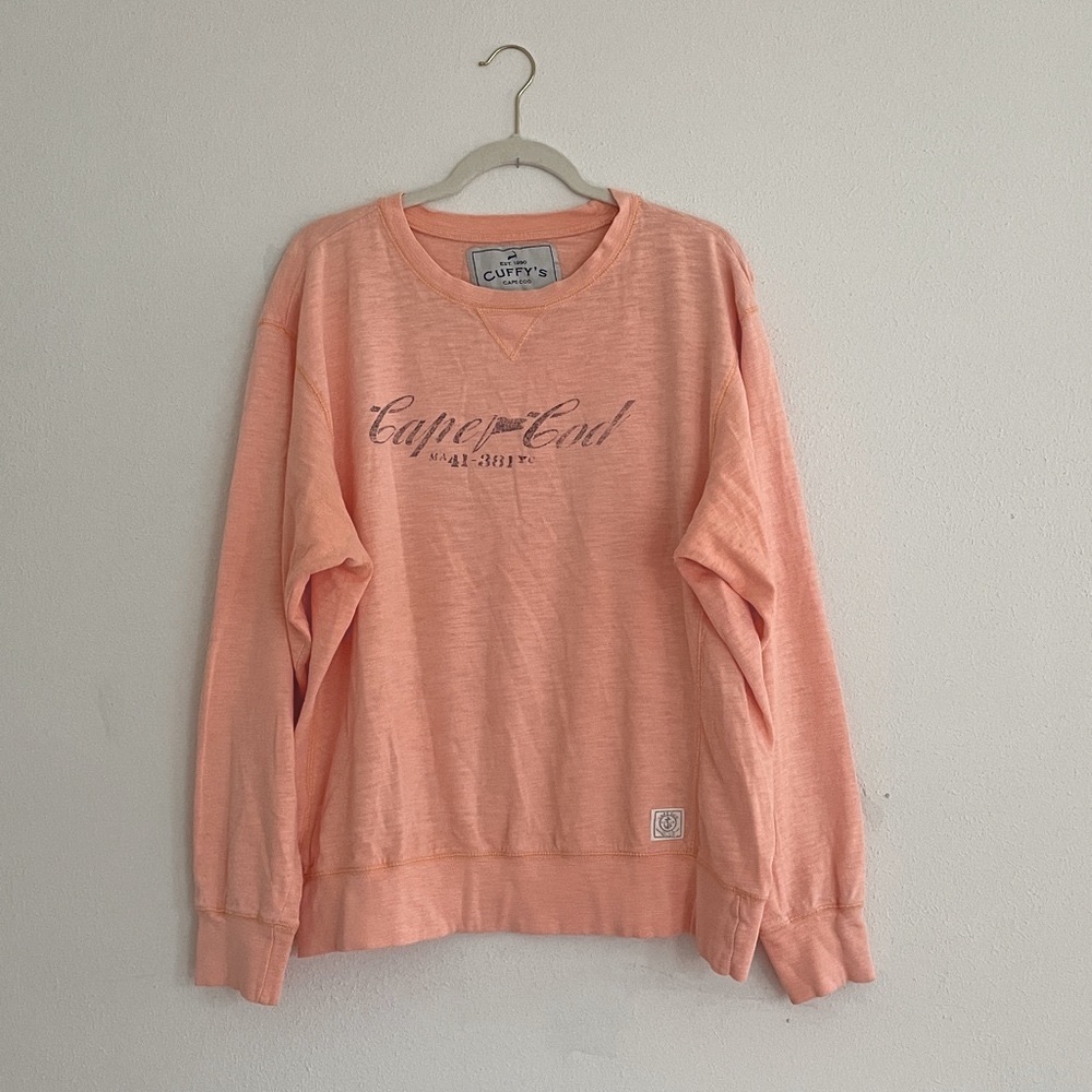 Cuffy’s Cape Cod Sweatshirt Top Washed Look Beach T-shirt Coastal